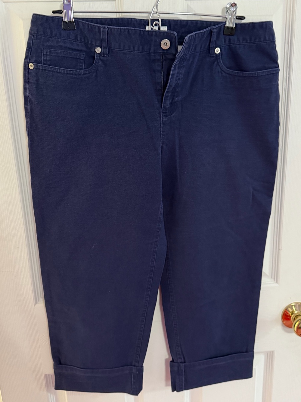 liz & co. Navy Blue Cropped Ankle Jeans